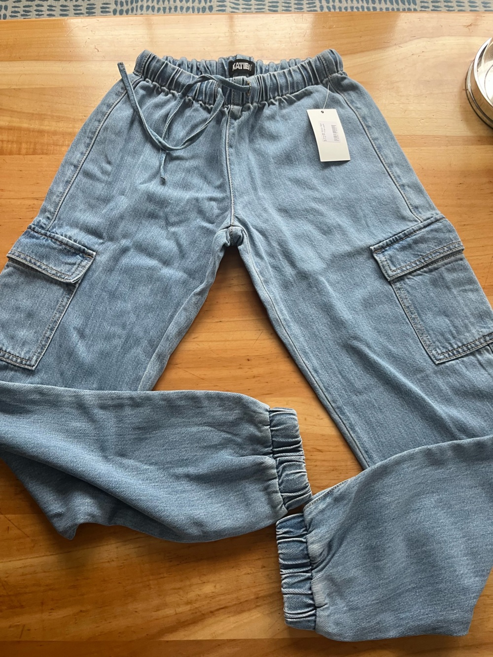 Katie J NYC Fran Denin Cargo Pants